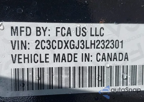 2020 Dodge Charger Scat Pack Rwd from USA, damaged, VIN 2C3CDXGJ3LH232301